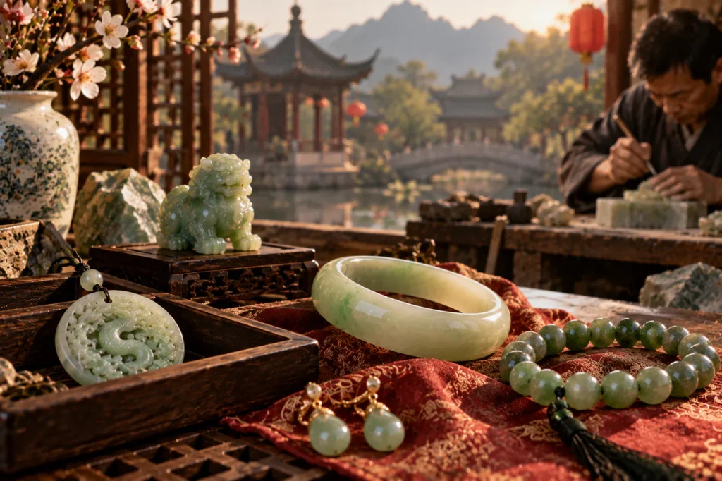 Visuel d’ouverture pour le jade en Chine, le sujet et non l’étiquette