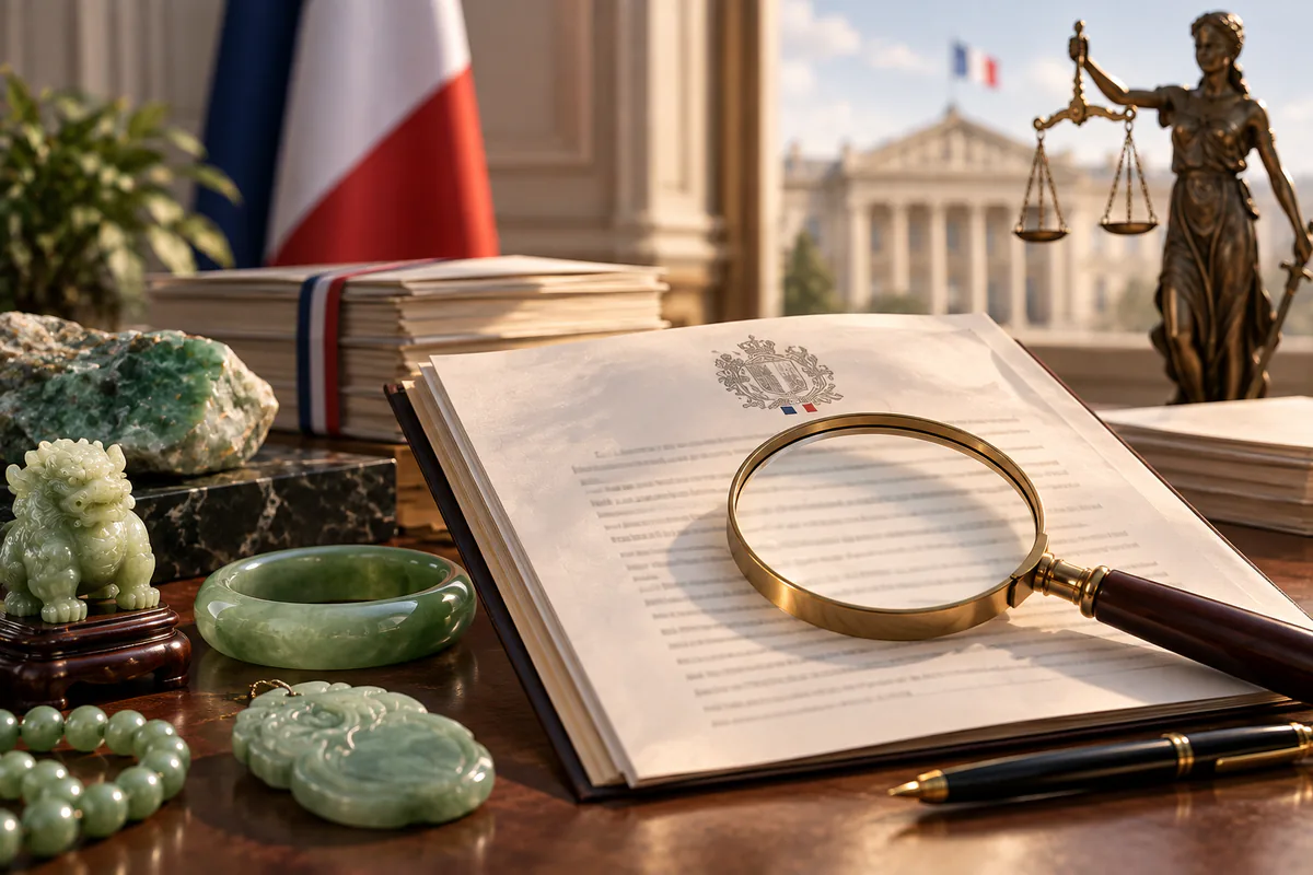 Figure rappelant que le décret français ne cite aucun de ces noms