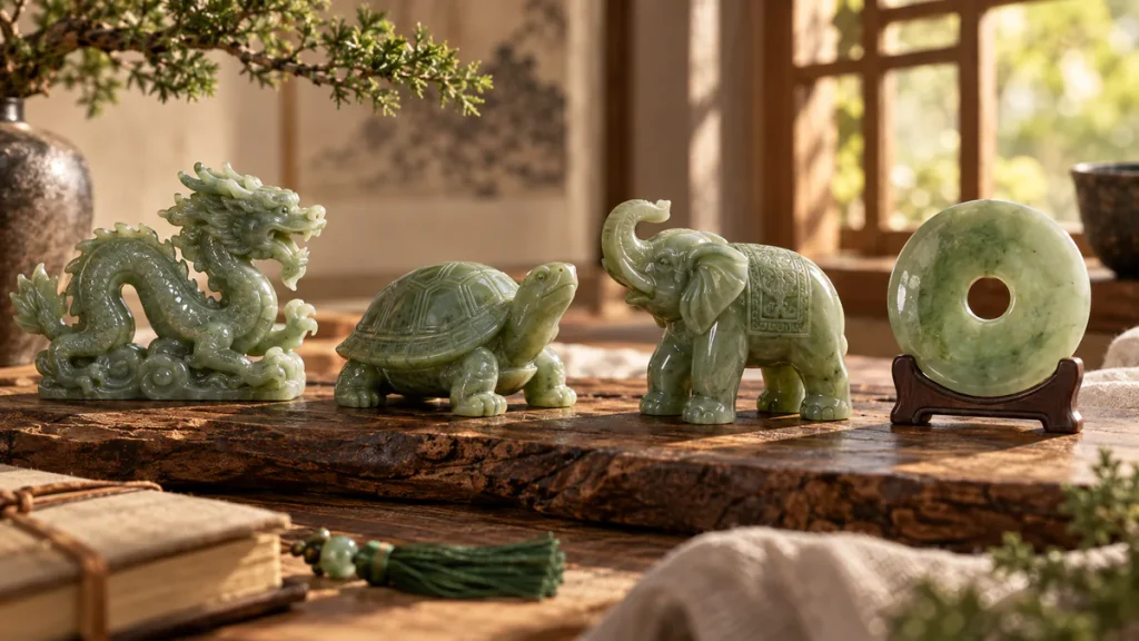Première image de l’article, consacrée aux motifs sculptés du jade