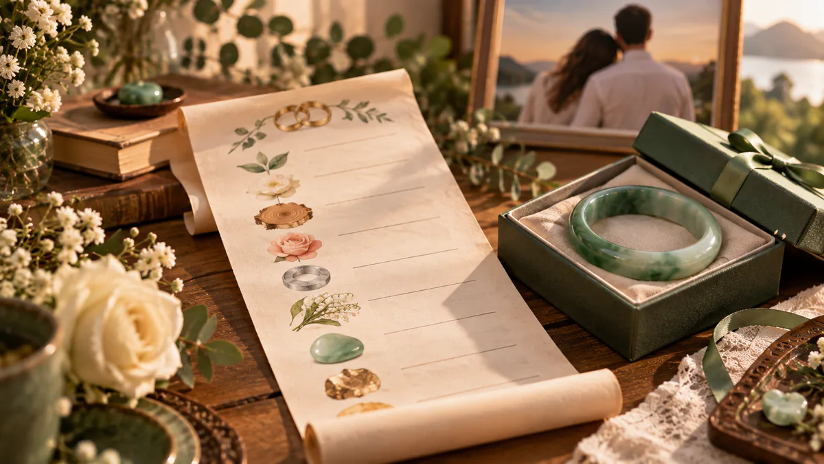Section sur la liste française des anniversaires de mariage