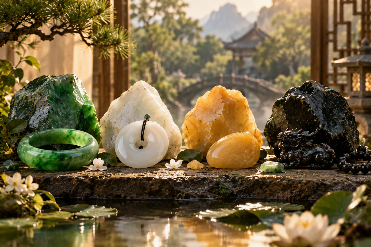 Le sujet de l’article en une vue : les couleurs de la pierre de jade