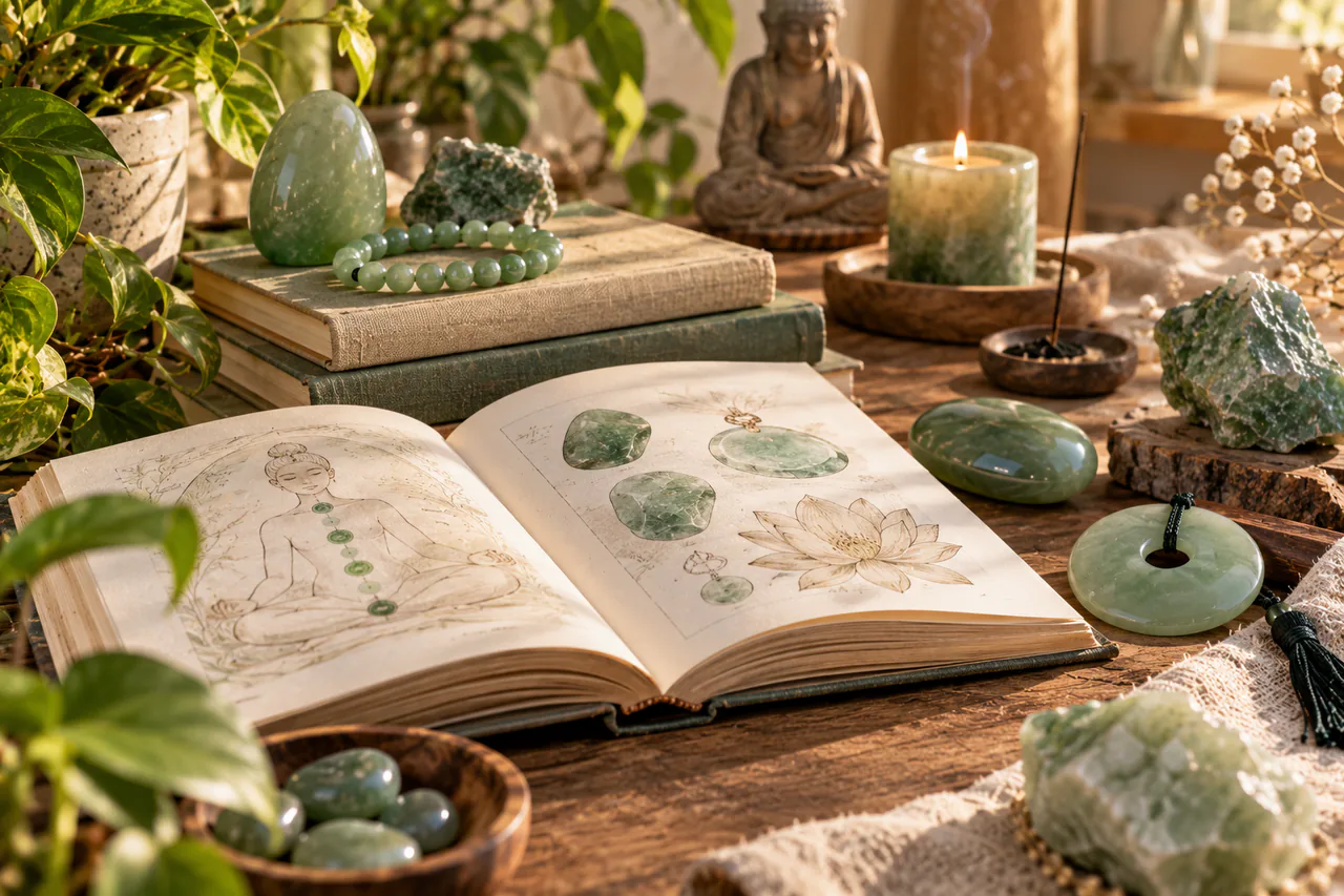 Section sur la place du jade dans les livres de lithothérapie d’aujourd’hui
