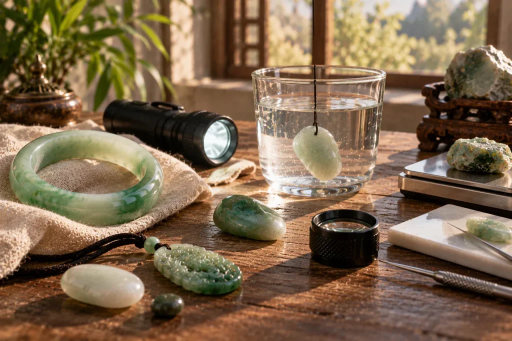 Ce que traite l’article : vérifier chez soi qu’un jade est véritable